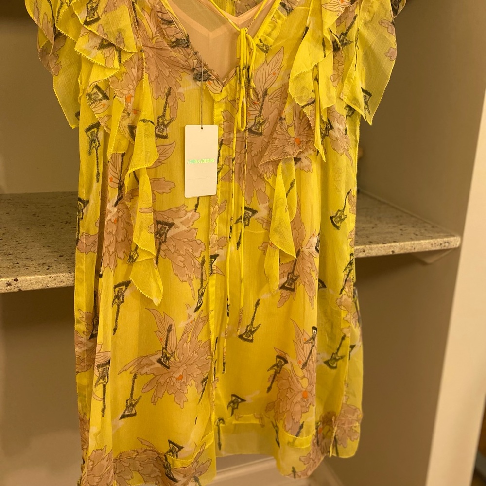 Zadig&Voltaire Rivel Floral Chiffon Dress